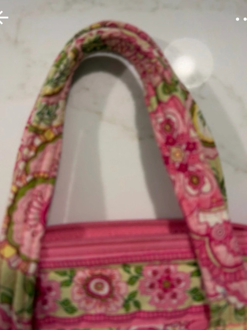Quilted Pink Floral Tote Bag Vera Bradley - Picture 7 of 9